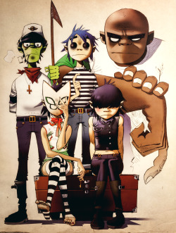 starkweb:Gorillaz group picture #1[update 08.08.14] Because you like the picture so well, I would only like to mention that this isn’t a graphic from the Internet , but that I simply have taken a photo of my Gorillaz poster :)