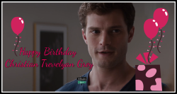 50shadesofficiall:  A Happy Birthday Christian Grey…By E L James on June 18, 2013“Happy Birthday,” I whisper excited and apprehensive at once at his reaction. Long fingers caress the silver paper and the tips of one finger and thumb glide down the