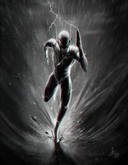 comicsbeforecandy:  Barry Allen by tripplejaz   Speed demon&hellip;.