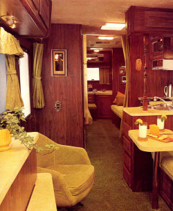 Motor home interior, 1977