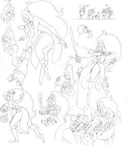 gracekraft:  I took some requests for Opal doodles a few months back and here are the prompts I ended up drawing!  Thanks to everyone who gave me a suggestion, they were all really cute.