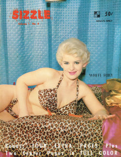 odk-2:  White Fury graces the cover of ‘SIZZLE’ (Vol.1 - No.4) magazine; published in 1960..