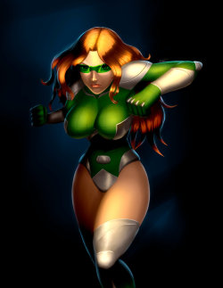 Kimberly By Exael X by cyberkitten01   The wonderful and talented Exael-X has just done another great commission for me, this time of Kate&rsquo;s duplicitous twin sister Kimberly, aka Emerald Valkyrie  
