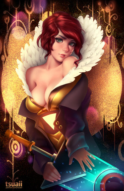 tsuaii:A pin-up of Red from Transistor!