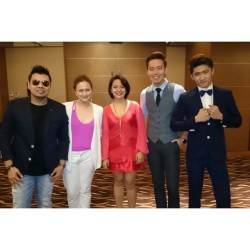 the Director, the Fashion Judge, the Producer, and the Hosts  Pre-event prep&hellip; #DnD #teleperformancesingapore  (at One Degree 15 Marina Club)