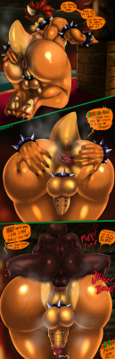 spazkidin3d:  Gay Comic with bowser shad and I did a little back. This is fairly old actually and I really do plan to visit bowser eventually. Same with alot of the mario cast.