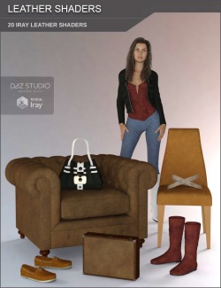 Perfect  for objects like furniture (sofas, chairs etc.), handbags, suitcases,  clothing items, shoes or boots, belts and anything where you need a  leather texture. Also nicely usable for game design. Ready for Daz Studio 4.8  and is 30% off until 1/21/2