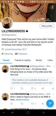 lillybgoddess: My new home. Come follow me! Check out LILLYBGODDESS LILLYBGODDESS (@lillybgoddess) | Twitter 