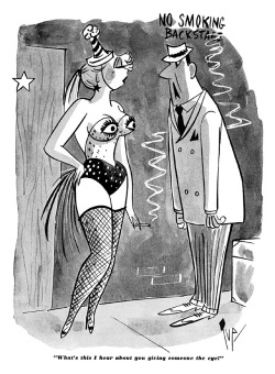  Burlesk cartoon by Bob “Tup” Tupper.. Scanned from the May &lsquo;56 issue of ‘CABARET’ magazine.. 