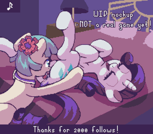 megaherts:  Was meant for a thanks for 2K followers despite now having 2134. Anyways, amazed myself with making this work as an 8-frame loop run at around 6 2/3 FPS, and will continue to research into eroticism for a better HTML5 interactive! 