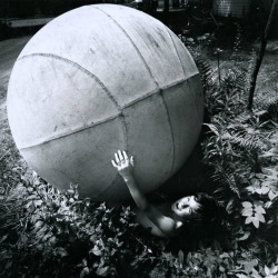 Arthur Tress - Boy with Giant Ball, New York, 1969.