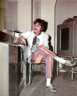 soundsof71:Sgt. Pepper’s Lonely Hearts Club Pants! March 3, 1967, likely for the mono mixing of “Lucy in the Sky with Diamonds”, via