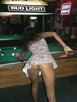 badgirlsflashing:  sexynflexy:  You lost the first game…and off came the panties…now if I could only concentrate enough to win the next one!!     What a naughty hot wife!  Love the no-panties upskirt view.    ◆ Does Your Girl Flash In Public?