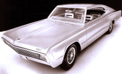 carsthatnevermadeit:  Dodge Charger II Concept, 1965. A prototype for Dodgeâ€™s new styling direction for the later 1960s designed byÂ Elwood Engel. The production Charger only differed in details (it had concealed headlamps) from the concept