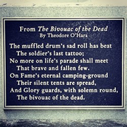 edwardthebeard:  #MemorialDay:  Remember why we remember.    “The muffled drum’s sad roll has beat  The soldier’s last tattoo;    No more on Life’s parade shall meet  That brave and fallen few.    On fame’s eternal camping ground  Their silent