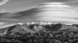 &ldquo;Lenticular Clouds Over The LaSals&rdquo; The LaSals viewed from Arches National Park Dec 2012