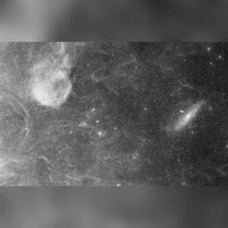 Sivan 2 to M31 #nasa #apod #mdwskysurvey #universe #constellation #cassiopeia #andromeda #m31 #interstellar #milkyway  #galaxy #hydrogenalpha #monochrome #hydrogen #gas #clouds #nebula #sivan2 #intergalactic #space #science #astronomy
