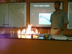 og-bundybitch:  prokopetz:  lowbutt:  MY SCIENCE TEACHER CAUGHT THE TABLE ON FIRE AND HES JUST STARING AT IT  I don’t think I’ve ever seen anyone mess up reading a caliper quite that badly.  That’s my teacher and today I showed it to him and he
