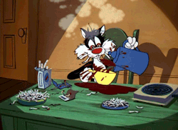 chunky-tugboat:  bearhuggr:  jessek:  Old Looney Tunes are kind of fucked up in hindsight…  Lyfe.  Back in the good old days when you could show a character smoke and not get smacked with an instant TV-MA