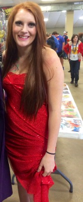 Southernlittleb shows off in her sequined red dress