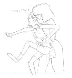 asexualgem:  Burned out working on bigger pictures, so have some sketchy Pearlnet smooches! 