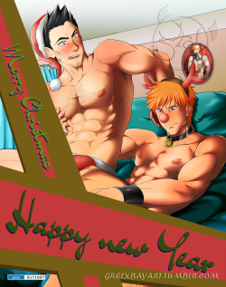 grelxbayart:  Happy new year bleach fanartKinda late, i know, i couldnt finish it earlier, but well, take it as a gif to all of you guys, thanks for the support during the whole year, with some extras included hope u like it, and that u’ve spend a nice