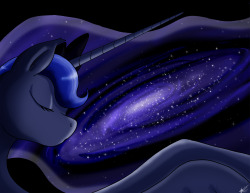 thirtyninety-two:  &ldquo;Endless Night&rdquo; I drew this one for my friend James. It’s the most popular picture I’ve ever drawn and is still getting attention every now and then over on DA. Don’t ask me how I did the galaxy. I’ve tried multiple