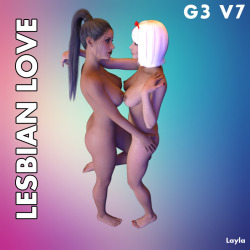 Brand new lovers pose set for Genesis 3 Female by Layla!  This  sexy, carefully crafted girl-on-girl set gives you an essential  collection of poses for any kind of lesbian scenario (V7 G3).  Ready for Daz Studio 4.8  and is   35% off until 9/26/2016!