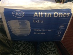 thekinkylittlekitten:  A very quick nappy review.  Viva medi - all in ones extra  Firstly they are light plastic.   They are Really comfy and well fitting (iâ€™m a medium)  As you can see in picture 3 and 4 I managed to wear my regular size 8  denim dunga