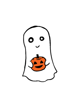 madammaxime:      christiewalshillustration:  Jumping on the cute ghost bandwagon. (He’s transparent!)    