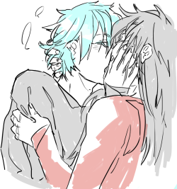 caledscratch:  someone sent me a headcanon once that koujaku can tell how long aoba’s hair has grown just by touching it…