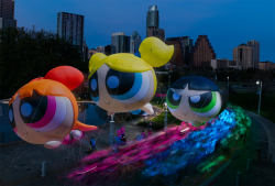 The Powerpuff Girls celebration at SXSW lit up the city of Austin! What a view&hellip;