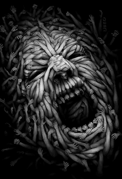daddyssweetdirtygirl:  Ahhhhh the face moves… Little hands as teeth …. Ahhhhhh nightmare generator!! Quickly scroll by