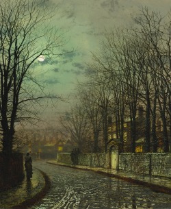 Magictransistor:  John Atkinson Grimshaw, The Tryst (Oil On Canvas), 1886. 