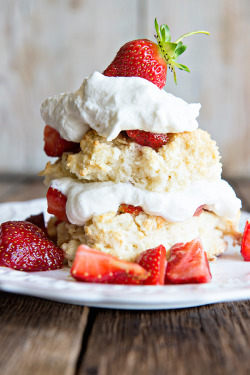 do-not-touch-my-food:  Strawberry Shortcake with Grand Marnier Whipped Cream  Oooo looks yummy