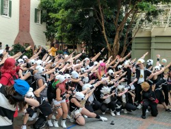 twixie-answers-mod: queen-historia-reiss:  fabulouslittlefox: This is truly the only image I took at magfest that matters Look at the guzma  Team Magma’s leader and a Team Aqua Grunt.  Man, Nazis don’t dress like they used to.