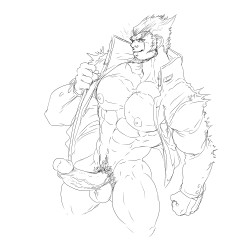 mb-nsfwartblog:  Nekomaru Nidai from Danganronpa. I’ve never played/watched this series but I think this character is very hot hahaha. This sketch was almost finished yesterday, just cleaned it up a bit. 