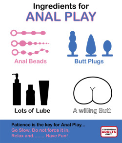 sinuous-bliss:  my-new-dominance:  Oh yes. Patience. Then let the fun times begin. :-)  LUBE LUBE LUBE LUBE LUBE!!! Lube is necessary when practising anal play, please, play safely! 