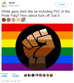 cosmic-scorpio: lagonegirl:    Oh I’m LOVING this flag    Um I want to buy one to replace the current rainbow flag in my room  The idea behind the rainbow flag is that all people of whatever color or no color are included. There never were any green,