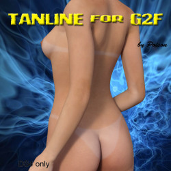 Do your G2F figures have a tan line? Well they should! It’s just you know&hellip;realistic! DS4 has features that you don&rsquo;t know &hellip; now you will meet the GEOMETRY SHELL power. Designed to be UV mapping and character independent, &ldquo;TANLINE