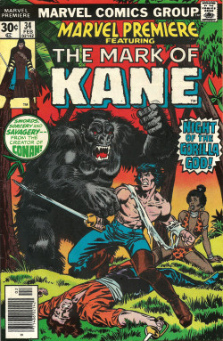 Marvel Premiere featuring The Mark of Kane, No. 34 (Marvel Comics, 1977). Cover art by Howard Chaykin, John Romita.From Oxfam in Nottingham.