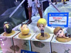 Upcoming Banpresto/Ichiban Kuji chibi figures of Annie beating up Eren, Reiner, Annie, and Jean! (Source)These were previously seen here - check out the Banpresto tag for more!