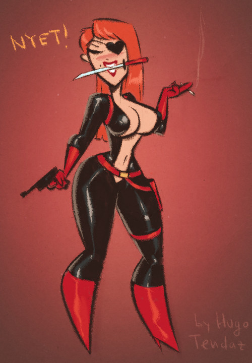   Molotov Cocktease - Venture Bros - Nyet! - Cartoony PinUp Sketch  Molotov’s accent is brilliant, wish Marvel did that with Black Widow in Avengers Bros :)After Dr. Mrs. The Monarch, here’s my favorite character from the show.Newgrounds Twitter