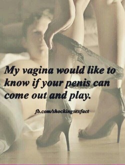 mommabigboobs:  northernrarity: romantic-deviant:   daddysuperbrat12:    You had me at vagina 😈   NR✨   Yes yes it would….. 