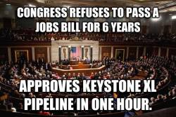 questionall:  BREAKING: The House of Representatives just approved the Keystone XL pipeline, which scientists warn will mean “game over” for the planet. If Keystone is built, it is expected to make the Koch brothers 贄 billion in profits, making