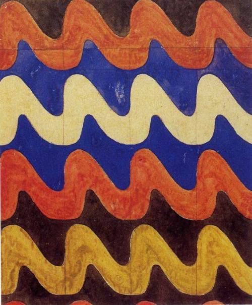 topcat77:  Charles Rennie Mackintosh‘Waves’ textile design, produced in 1915