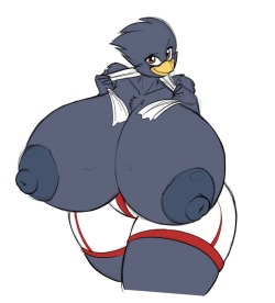 Both she and Wave  seem to go to the same gym, or at the very least buy the same brand of  shorts. Wonder if it&rsquo;s because the fabric&rsquo;s easier on feathers if the  latter, and wonder if there&rsquo;s any other sexy avian members if the  former.A