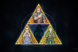 trifource:  Triforce and a bit of darkness by *Pertheseus