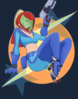 zeromomentaii:   Now’s a good time as any.   Samus pinup I did.    &lt;3