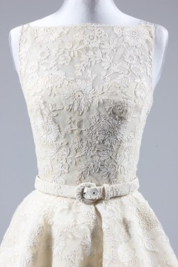 fashionsfromhistory: Up Close: Dress worn by Audrey Hepburn in Roman Holiday &amp; at the 1954 Oscars Designed by Edith Head Kerry Taylor Auctions 